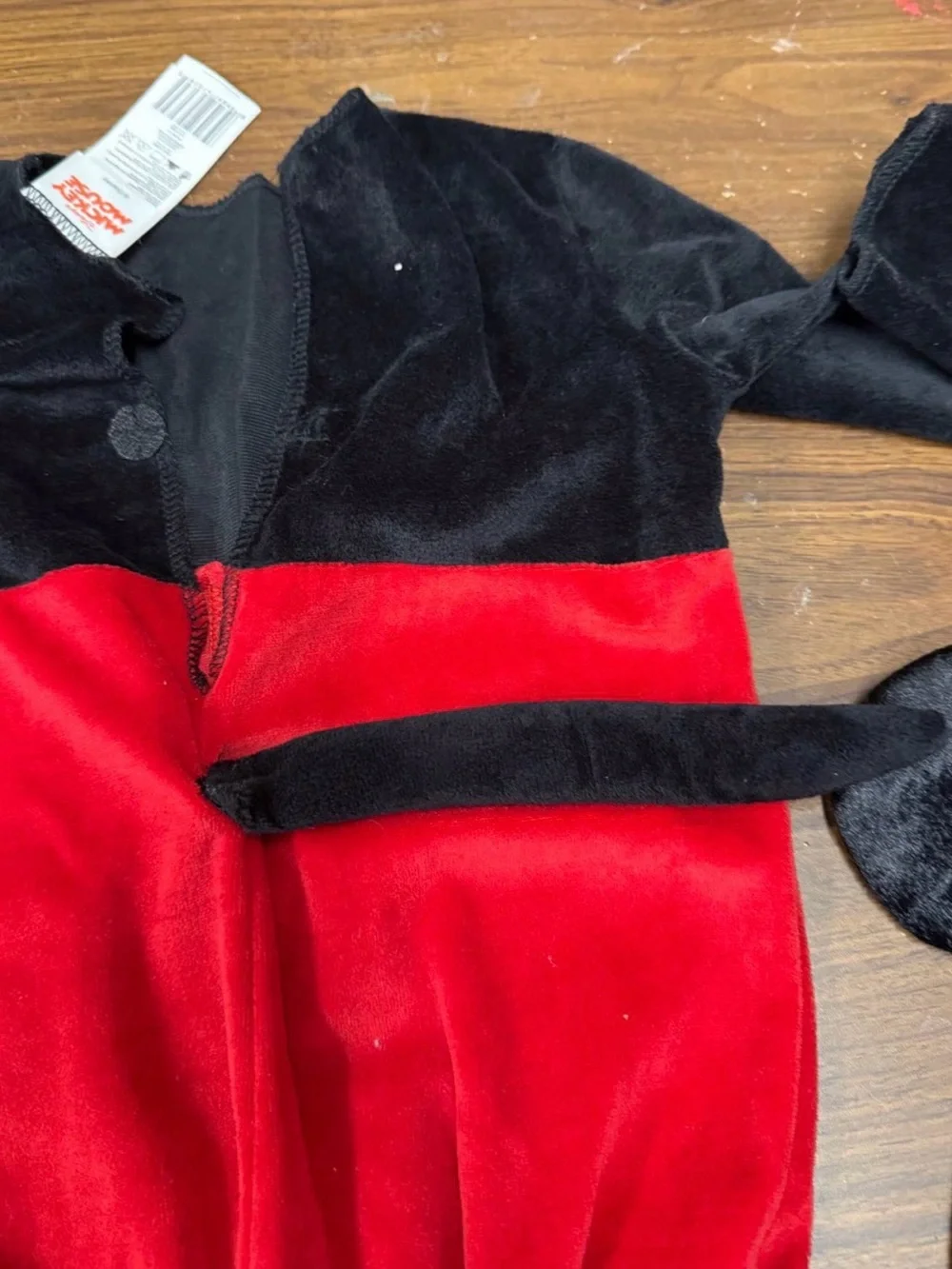 Disney Baby Mickey Mouse Costume in Black, Red & Yellow